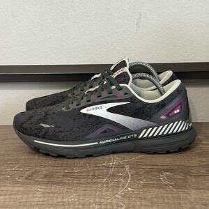 Brooks Adrenaline GTS 23 Black and Purple Athletic Shoes